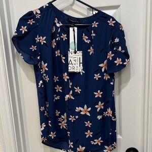 41 Hawthorn Navy Floral Blouse